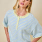 Deann Striped Top Blue