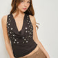 Perry Black Cowl Neck Top