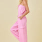 Bella Pink Cargo Jumpsuit