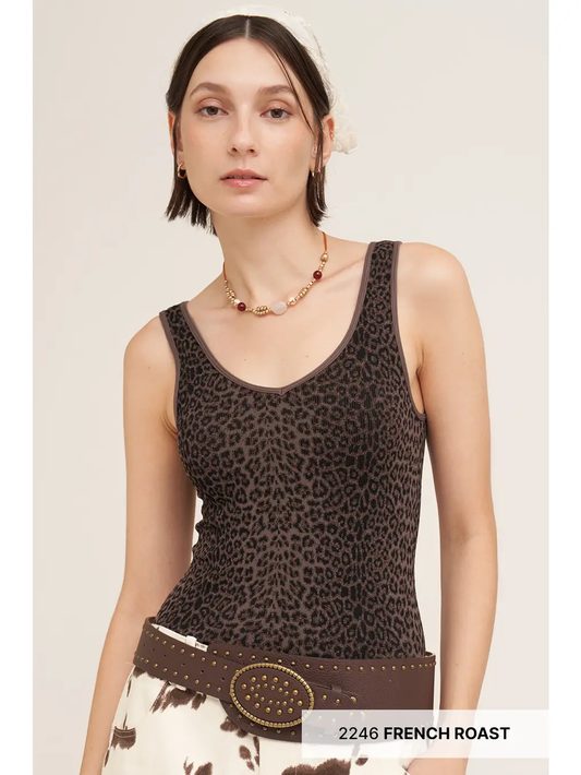 Reversible Leopard Tank Top