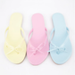 Thin Strap Bow Detail Thong Flat Sandals Yellow