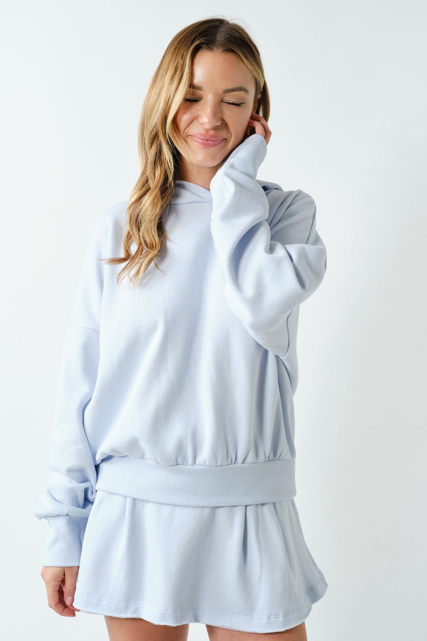 Icon Sport Cotton Hoodie Set Blue
