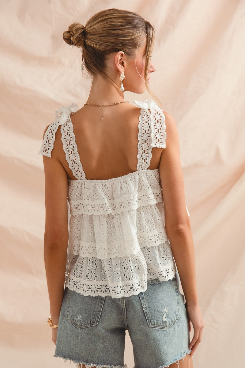 Stella off white lace top