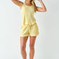 Softcore Ribbed Lounge Tank Top Yellow
