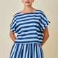 Devin Navy and Blue Striped Set