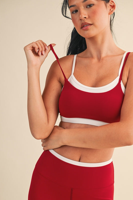 Layered Bra Top Cherry