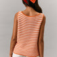 Linda Orange Stripe Top