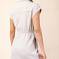 Half Zip Mini Dress Mocha Cream
