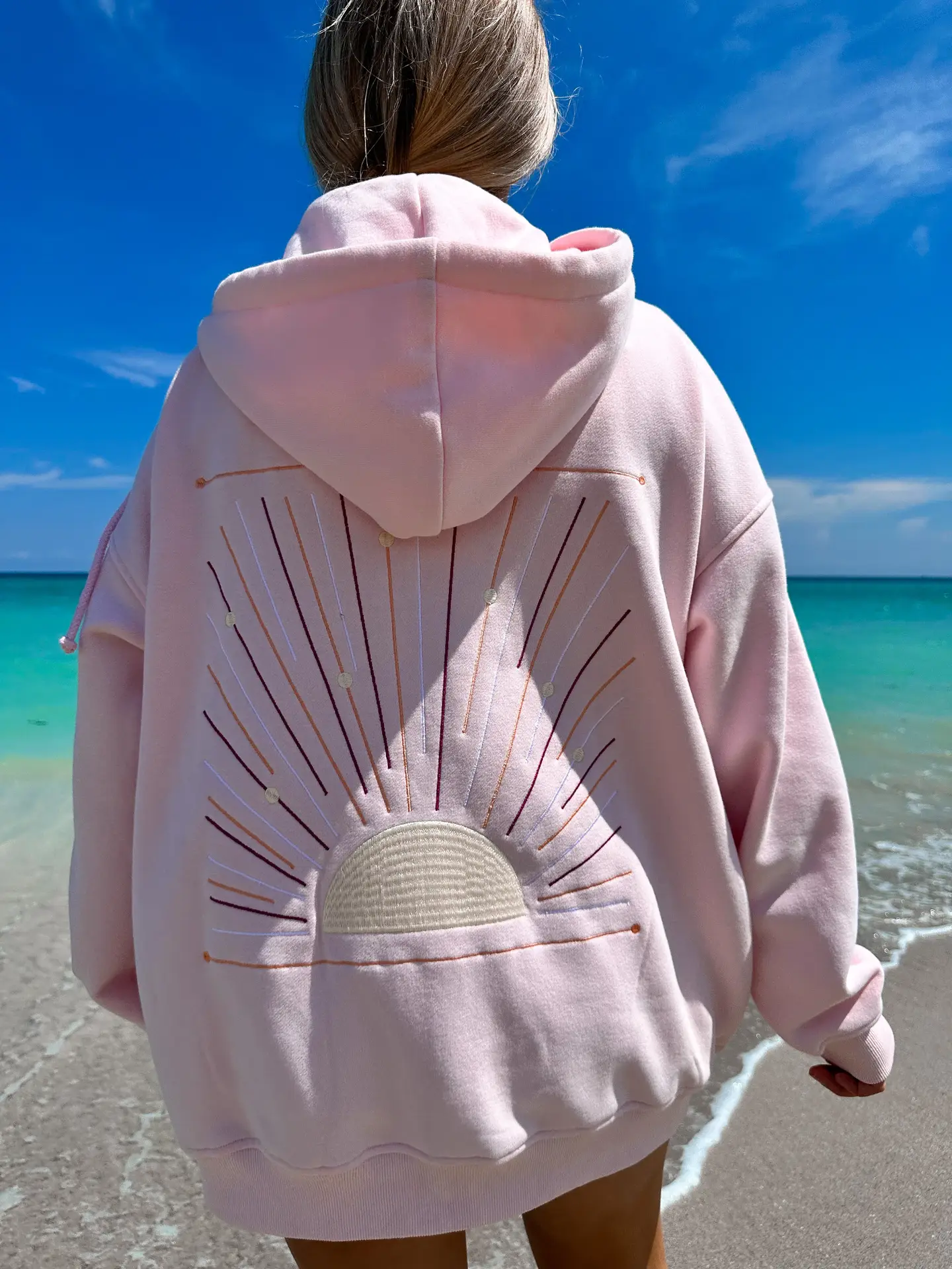 Sunset Rays Embroider Hoodie