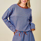 Daniela Blue and Brown Top