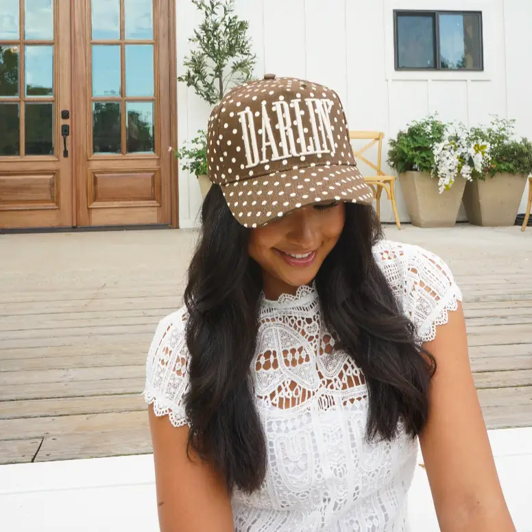 Darlin' - Brown Polka Dot Trucker Hat