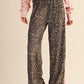 Leopard Print Velour Track Pants