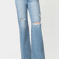 Vervet Super High Rise Distressed Vintage Flare Jeans