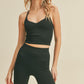 Black seamless crop tank