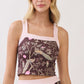 Botanical Bird Print Crop Top