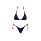 Julia Navy Red Bikini Top