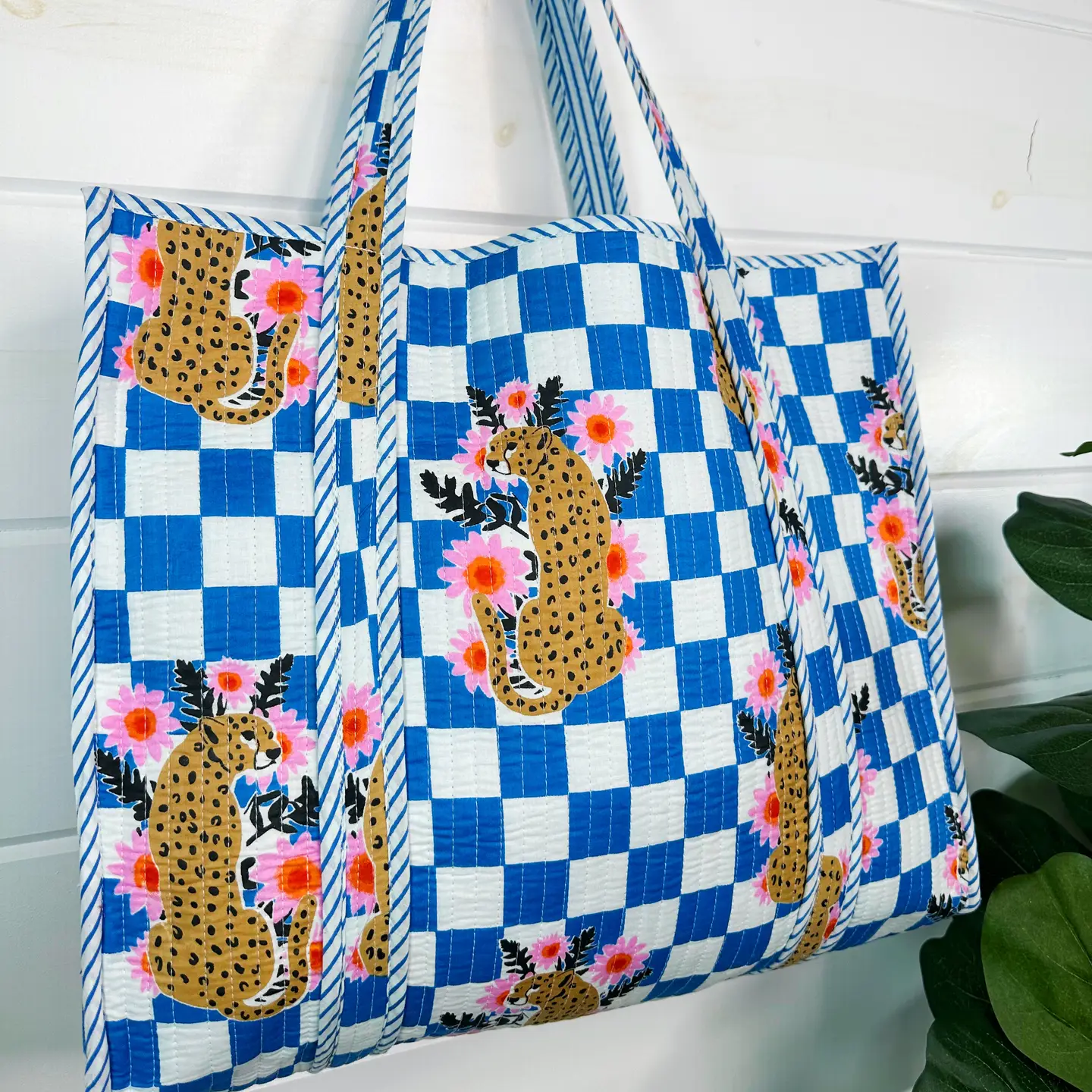 Jaguar Print Tote Quilted Tote