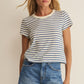 Junie Striped Tee True Navy