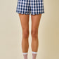 Deb Gingham Set Shorts Navy