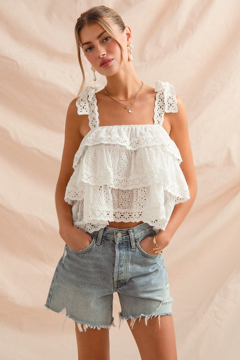 Stella off white lace top