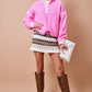 Dawn Pink Fleece Pullover