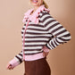Diana Pink Striped Sweater