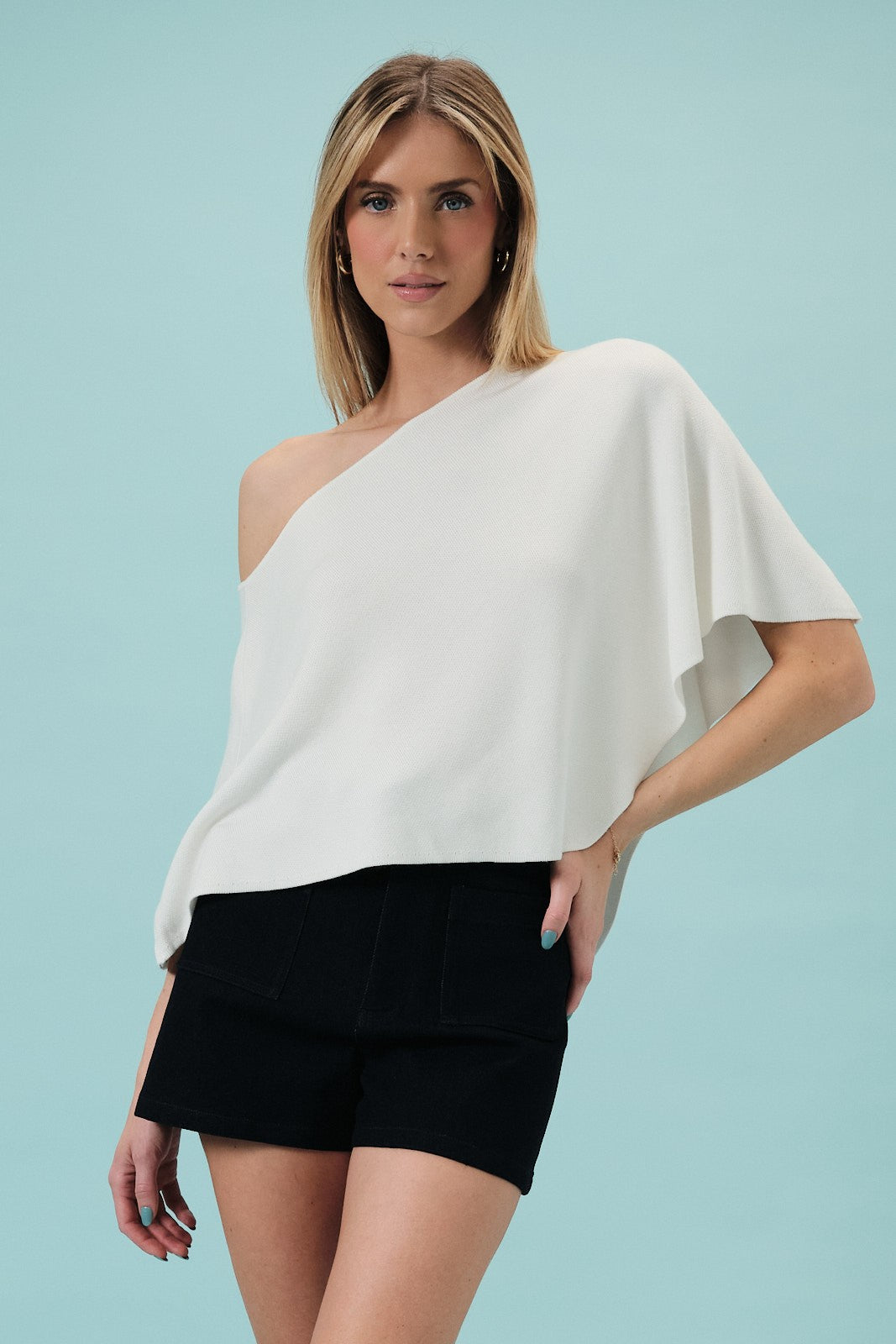 Lux White Poncho