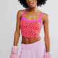 FP MOVEMENT ALL CLEAR CAMI JACQUARD / FUCHSIA FLIRT GEO CO