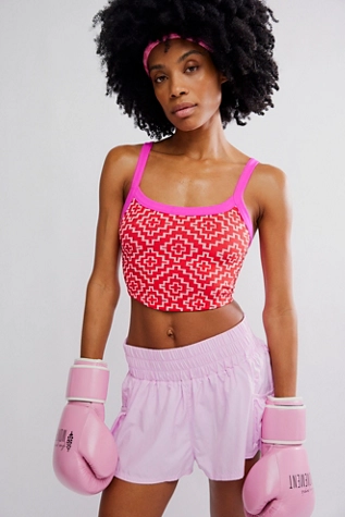 FP MOVEMENT ALL CLEAR CAMI JACQUARD / FUCHSIA FLIRT GEO CO