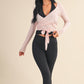 Kiara Pink Wrap Top