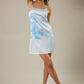 Sara Blue Flower Slip Dress