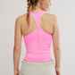 GOOD KARMA LONG TANK / WASHED HOT PINK