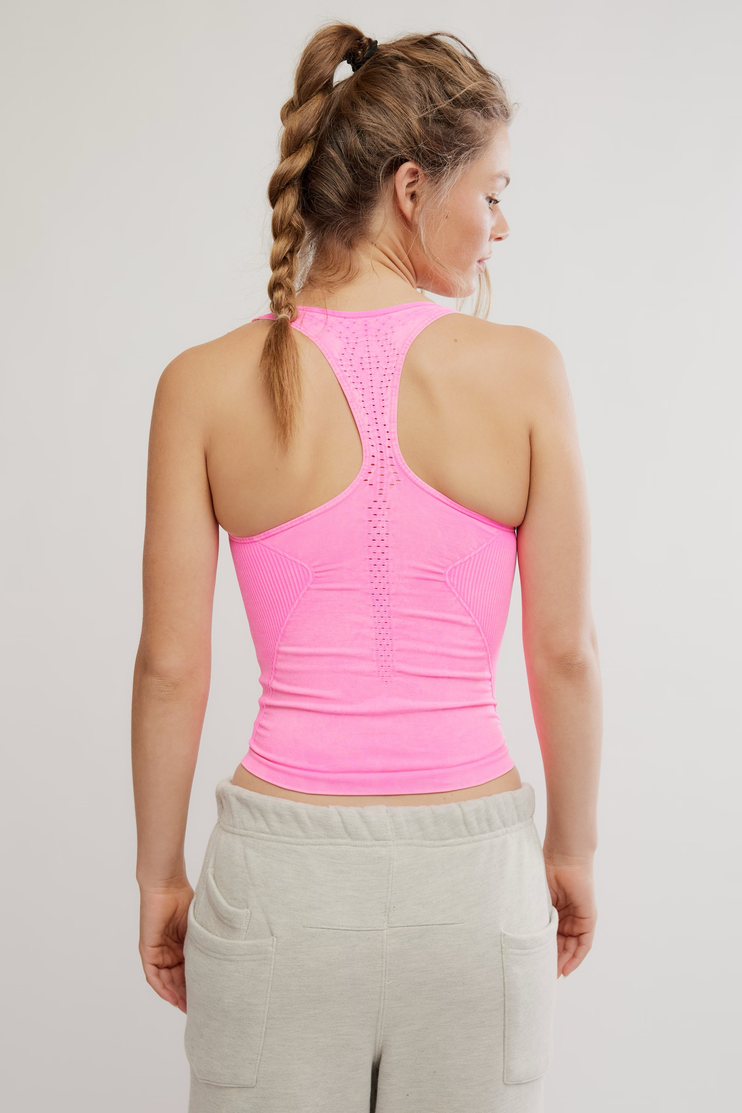 GOOD KARMA LONG TANK / WASHED HOT PINK