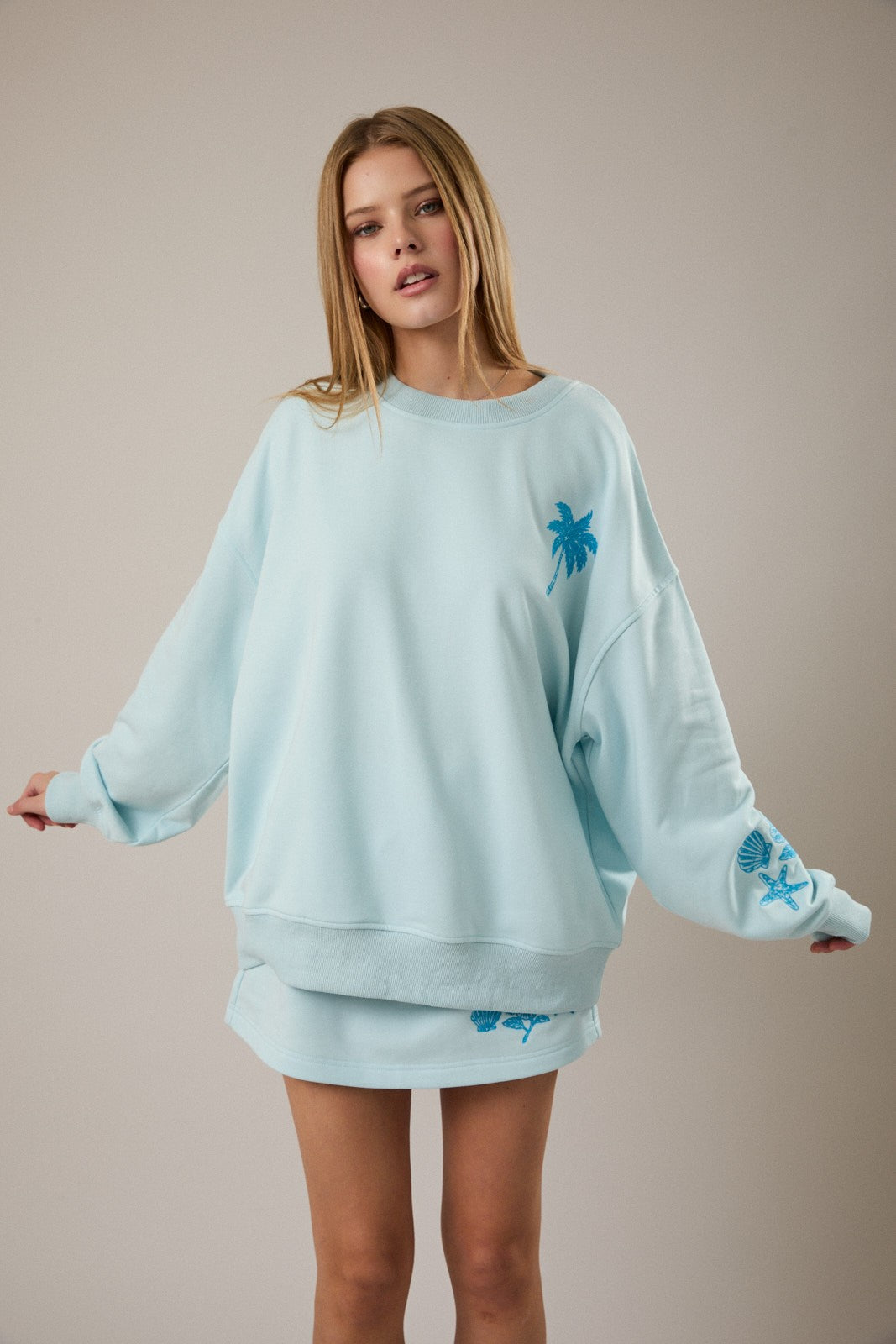 Lydia Blue Coastal Skirt