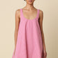 Andrea Gingham Swing Mini Dress Rose