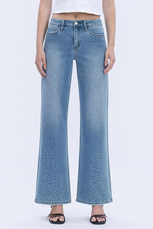Vervet Rhinestone Embellished Jeans