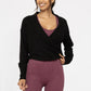 Ballet Chic Ribbed Wrap Top