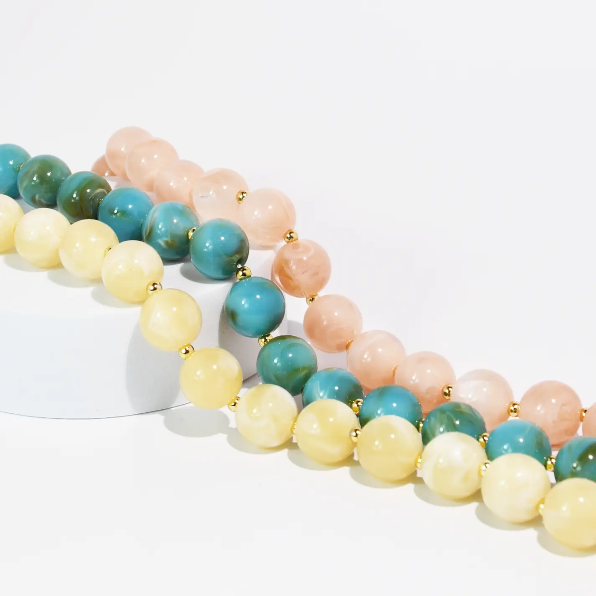 Summer Candy Beads Necklace Buttercream
