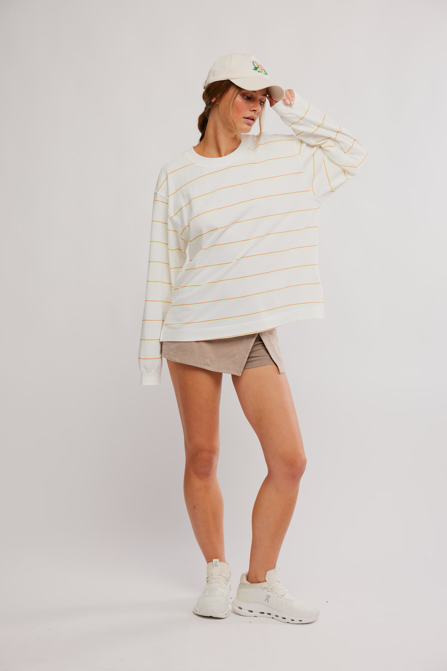 FP Movement PRINTED HUSTLE LAYER / AWNING STRIPE IVORY