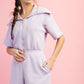 Lavender short sleeve romper