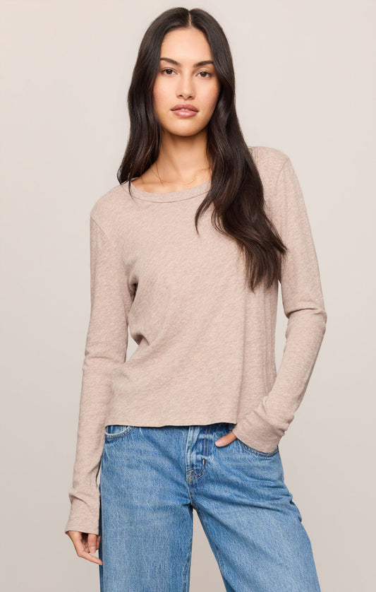 Z SUPPLY Junie L/S Tee Heather Ash