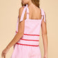 Talia Pink Gingham Top