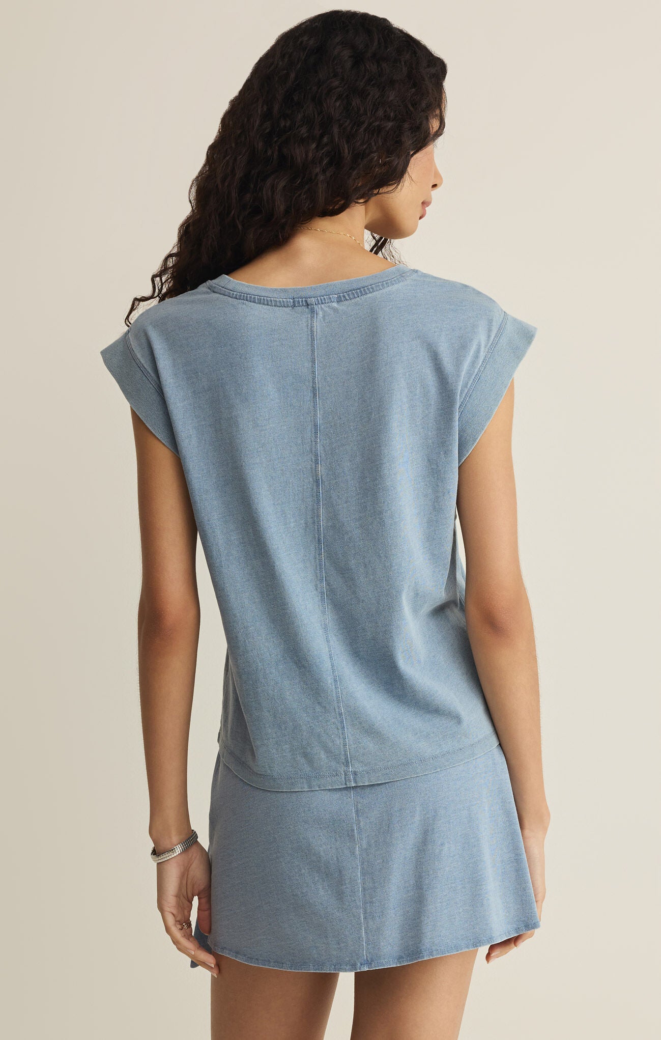 Z SUPPLY Camino Jersey Denim Top