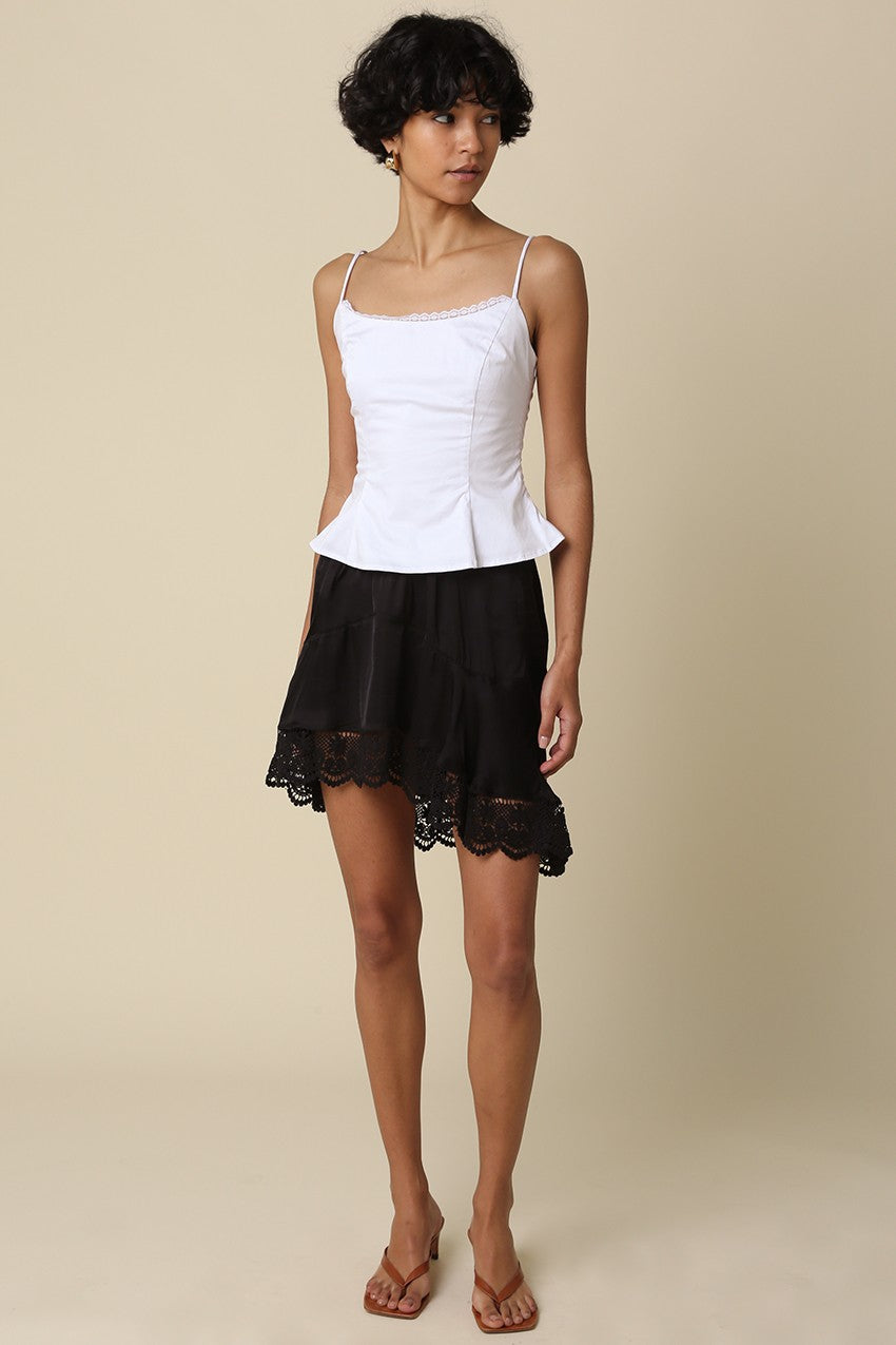 Ciara Satin Lace Skirt