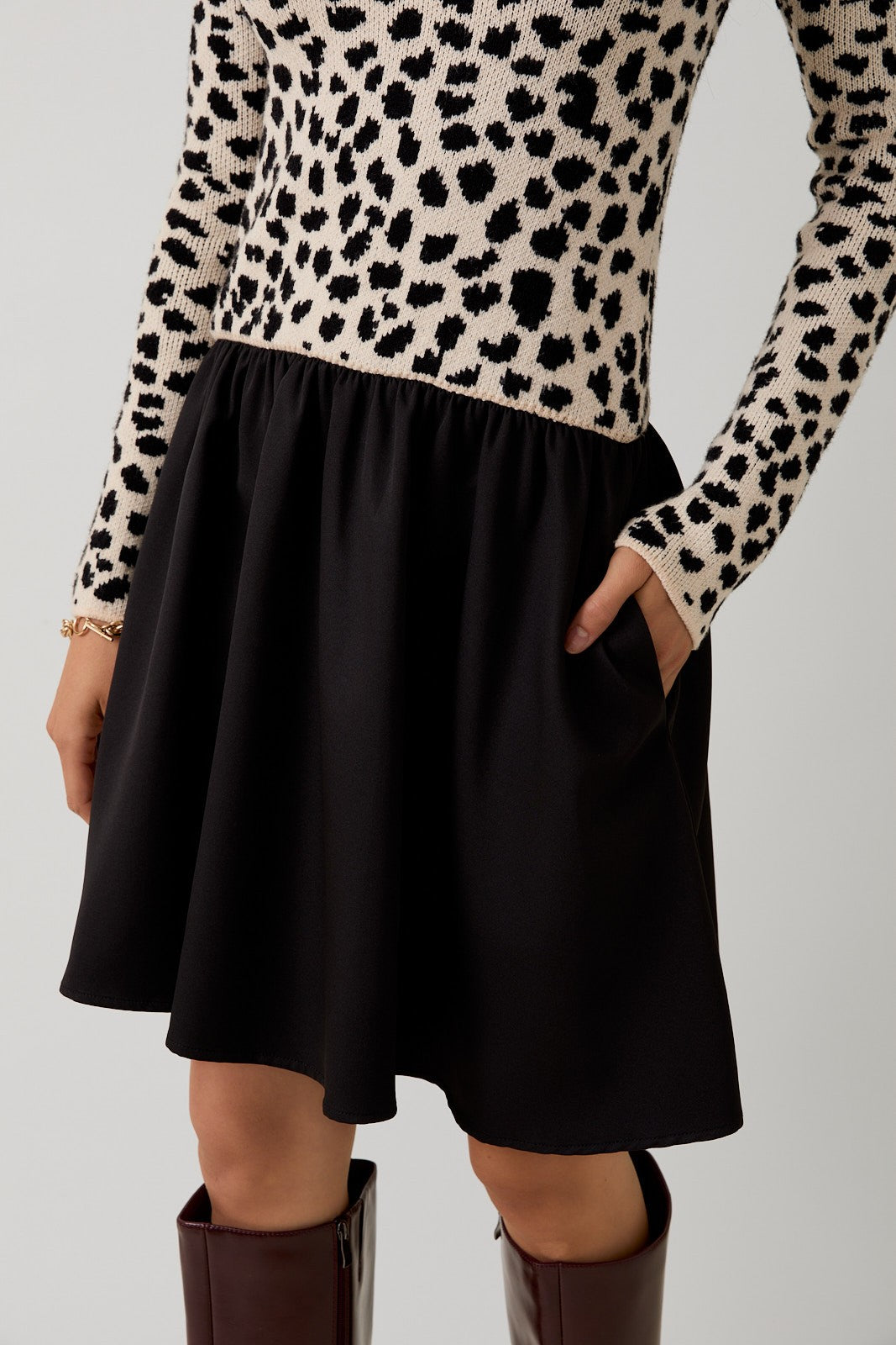 Sindy Cream and Black Dress