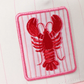 Lobster Embroidered Patch Seersucker Brim Trucker Hat