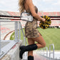 Delilah Tiger Strapless Dress