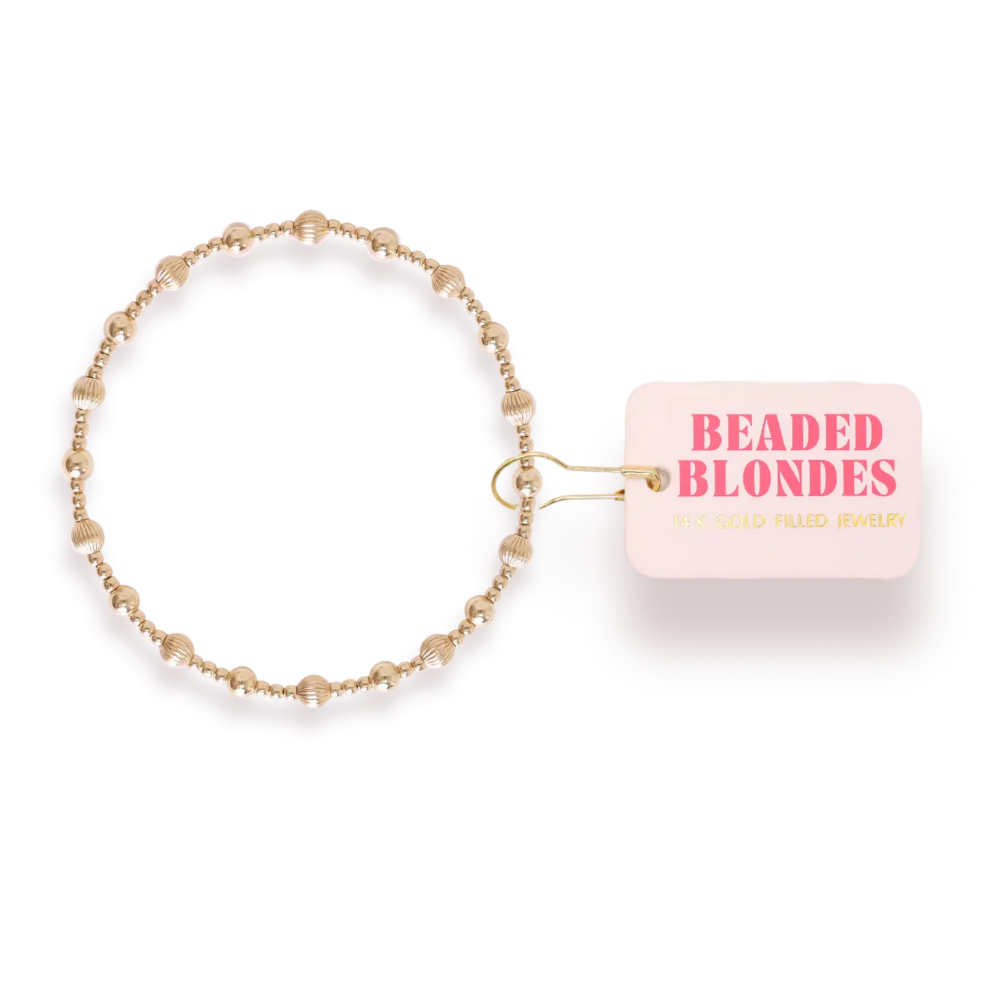 Palmer Fluted Bracelet in Gold Standard 6.75 Inch
