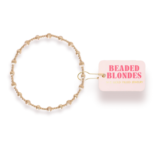 Palmer Fluted Bracelet in Gold Standard 6.75 Inch
