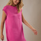 Sindy Pink Cap Sleeve Mini Dress